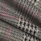 Black Houndstooth Jacquard, Viscose — texture