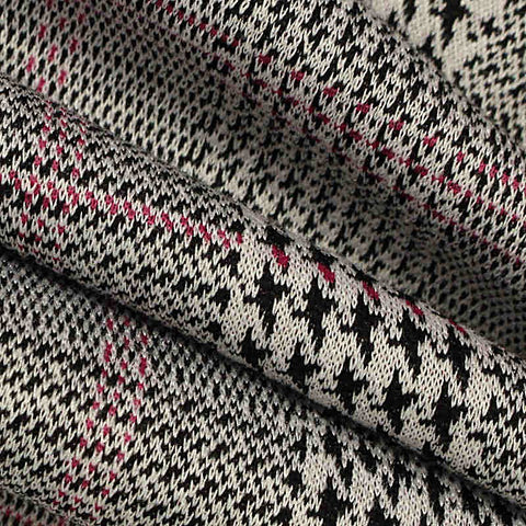 Black Houndstooth Jacquard, Viscose