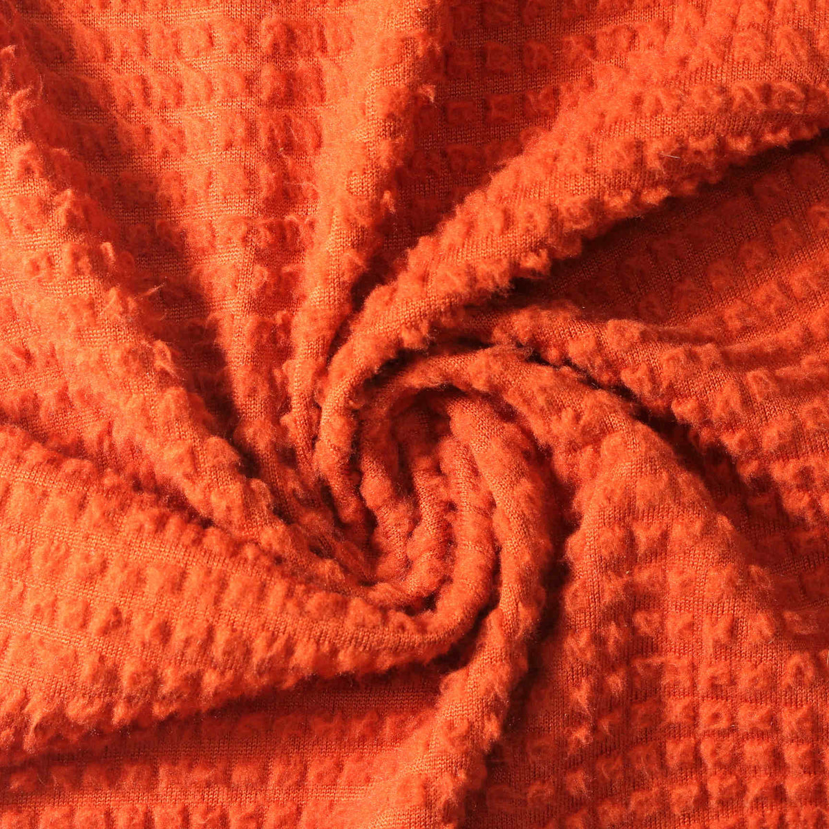 Polyester Stretch Interlock Knit Fabric, 160 gsm, 160 cm — Orange