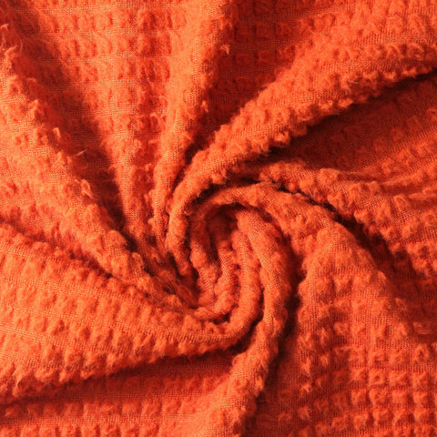 Polyester Stretch Interlock Knit Fabric, 160 gsm, 160 cm — Orange