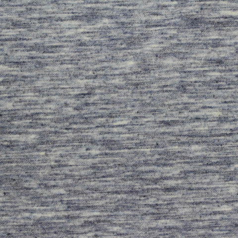 Blue Marl Interlock Knit, Poly-Cotton, 325 gsm