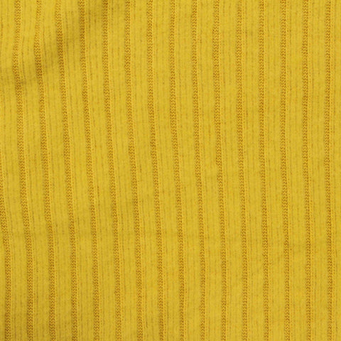 Brushed Cotton Polyester Stretch Rib Knit Fabric, 309 gsm, 110 cm