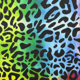 Black Leopard Jersey Knit, Polyester