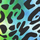Black Leopard Jersey Knit, Polyester — texture
