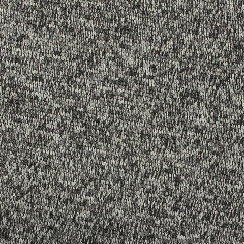 Black Marl French Terry, Polyester, 208 gsm