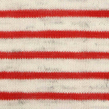 Red Horizontal-Stripe Jersey Knit, Cotton-Poly — texture
