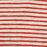 Red Horizontal-Stripe Jersey Knit, Cotton-Poly