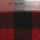 Red Plaid Chunky Knit, Polyester