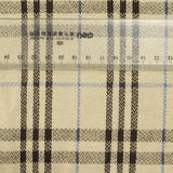Dark Brown Bold-Plaid Jacquard, Poly-Viscose