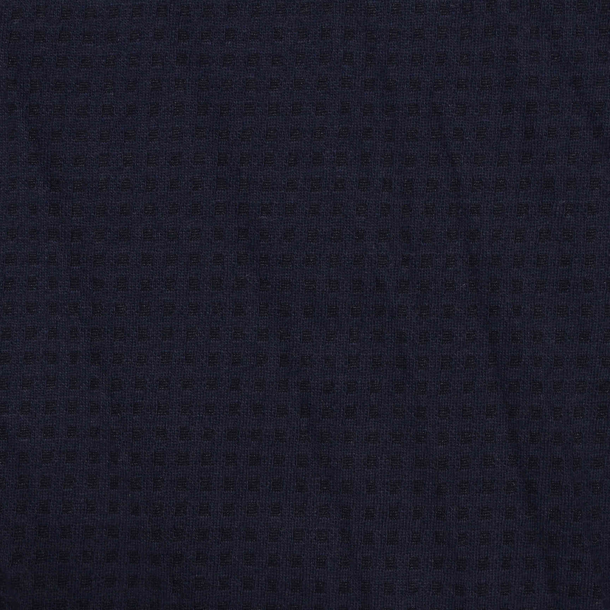 Dark Blue Tone-on-Tone Square Jacquard, Poly-Cotton, 140 gsm