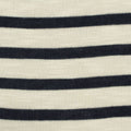 Navy Horizontal-Stripe Jersey Knit, Poly-Viscose, 193 gsm