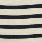 Navy Horizontal-Stripe Jersey Knit, Poly-Viscose