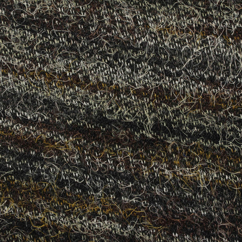 Dark Brown Horizontal-Stripe French Terry, Polyester
