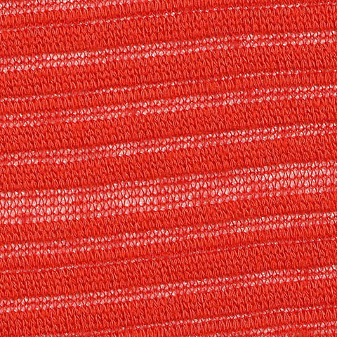 Red Textured-Band Chunky Knit, Viscose-Poly