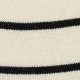 Off-White Horizontal-Stripe Jersey Knit, Viscose-Poly — texture