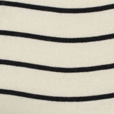 Off-White Horizontal-Stripe Jersey Knit, Viscose-Poly