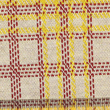 Cream Plaid Jacquard, Polyester — texture