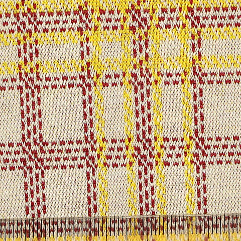 Cream Plaid Jacquard, Polyester, 279 gsm