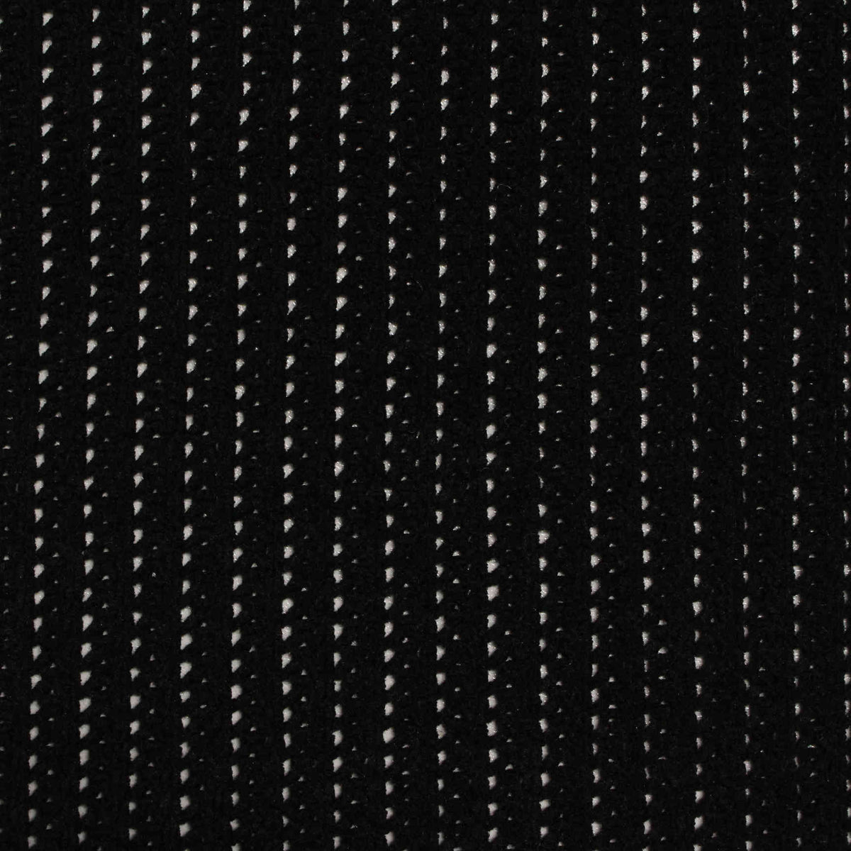 White Vertical-Stripe Chenille, Polyester, 283 gsm