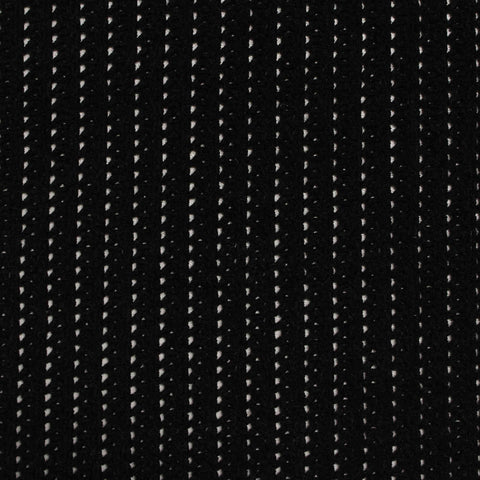 White Vertical-Stripe Chenille, Polyester, 283 gsm