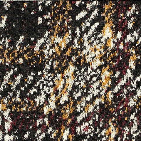 Black Textured-Plaid Jacquard, Poly-Viscose