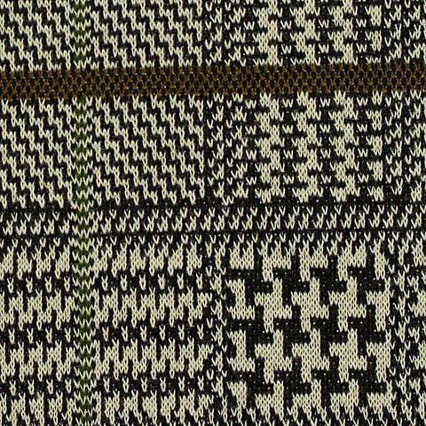Black Houndstooth Jacquard, Poly-Viscose, 260 gsm, 167 cm