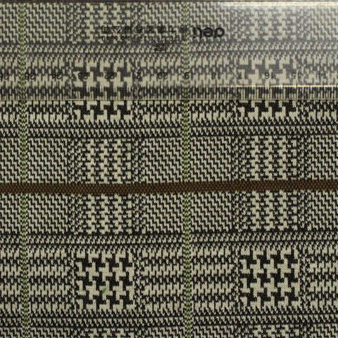 Black Houndstooth Jacquard, Poly-Viscose, 260 gsm, 167 cm