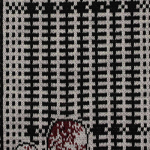 Black Floral Jacquard, Polyester, 295 gsm