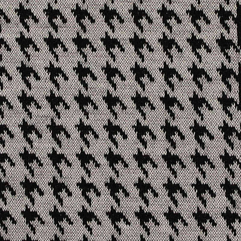 Black Houndstooth Jacquard, Polyester, 283 gsm