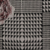Black Geometric-Triangle Knit, Polyester