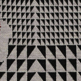 Black Geometric-Triangle Knit, Polyester — texture