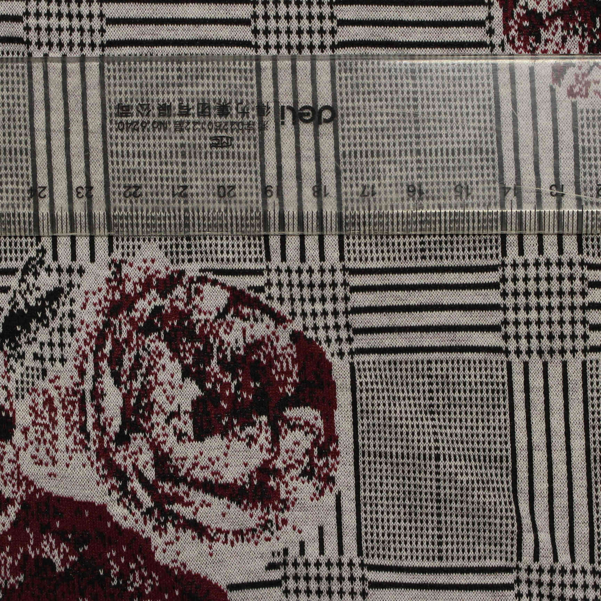 Burgundy Floral Jacquard, Polyester