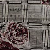 Burgundy Floral Jacquard, Polyester