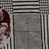 Burgundy Floral Jacquard, Polyester — texture