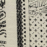 Black Geometric Jacquard, Viscose — texture