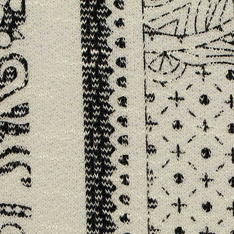 Black Geometric Jacquard, Viscose