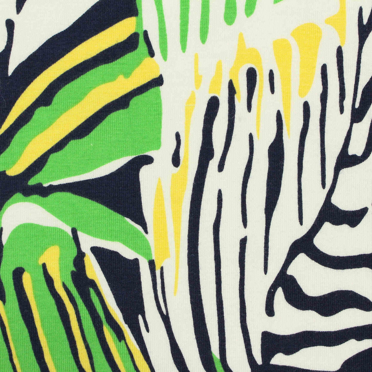 Green Abstract Jersey Knit, Cotton, 199 gsm