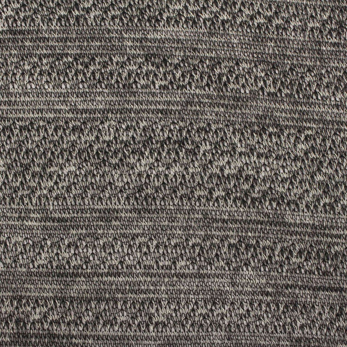 Grey Horizontal-Band Chunky Knit, Poly-Viscose