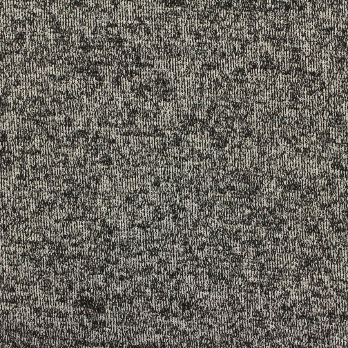 Black Marl Interlock Knit, Poly-Viscose, 350 gsm