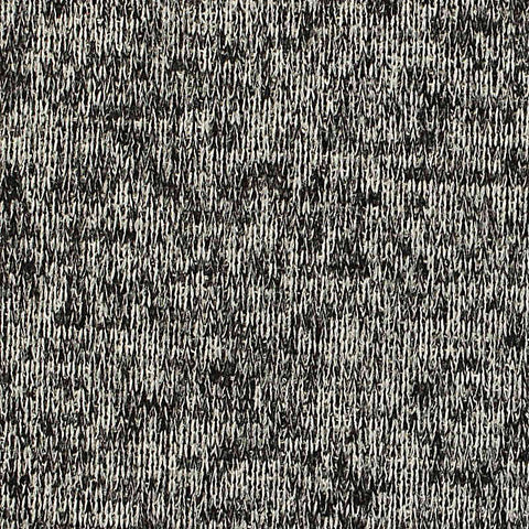 Black Marl Interlock Knit, Poly-Viscose, 350 gsm