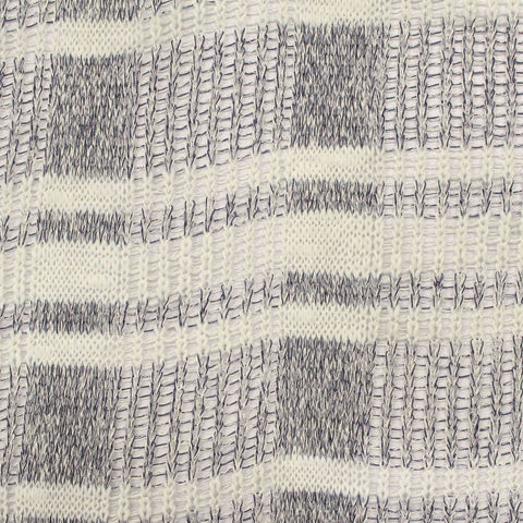 Yarn-Dyed Polyester Viscose Stretch Chunky Knit Fabric, 191 gsm, 141 cm