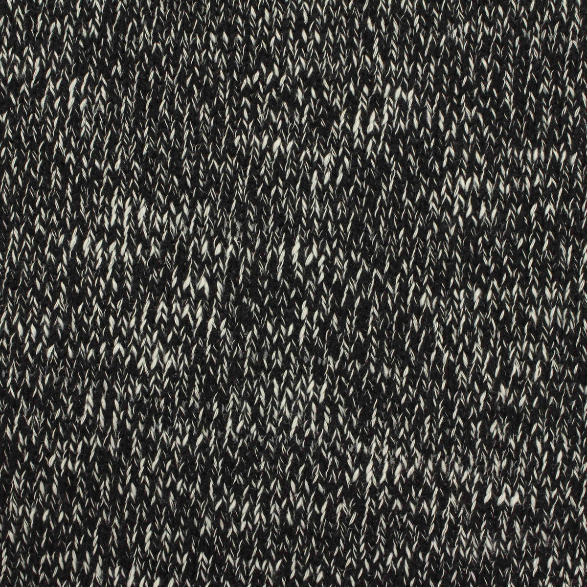 Black Marl Chunky Knit, Poly-Cotton, 434 gsm