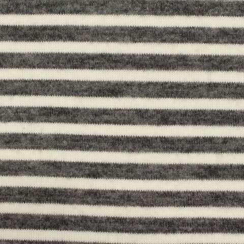 Grey Stripes Chunky Knit, Poly-Viscose