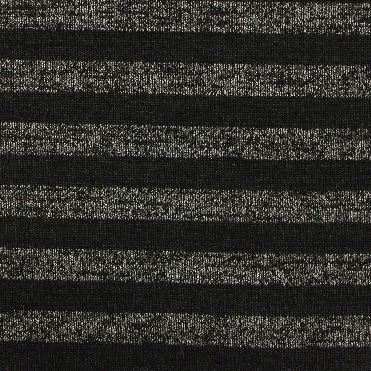 Black Stripes Chunky Knit, Poly-Viscose, 237 gsm
