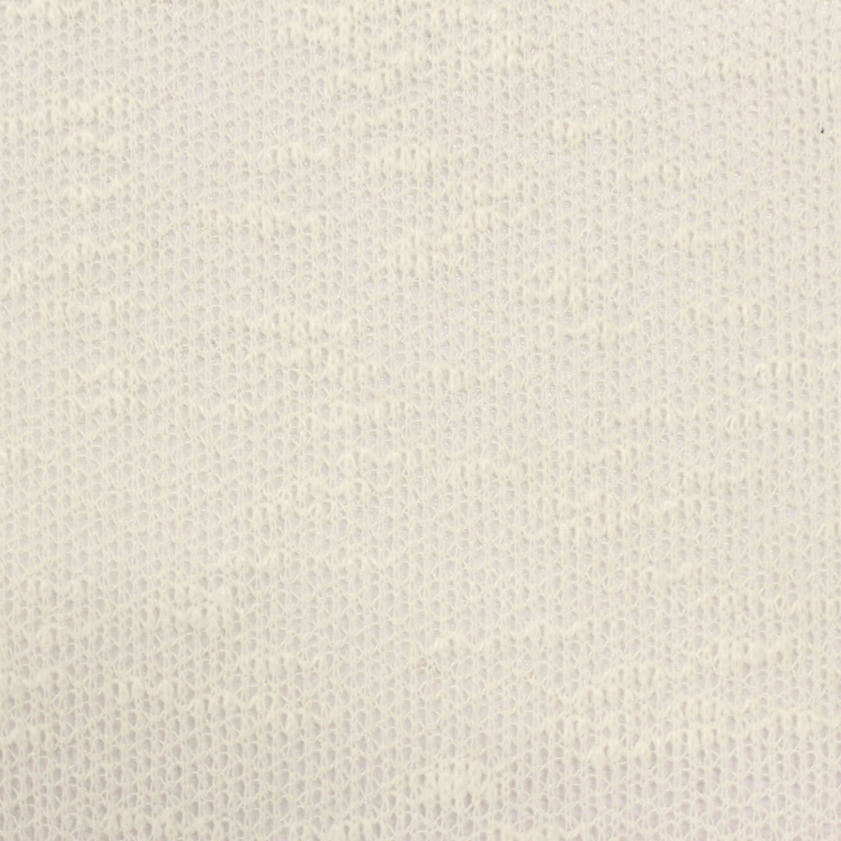 Polyester Stretch Chunky Knit Fabric, 131 gsm, 160 cm — White