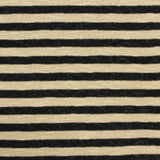 Black Horizontal-Stripe Knit, Cotton-Poly