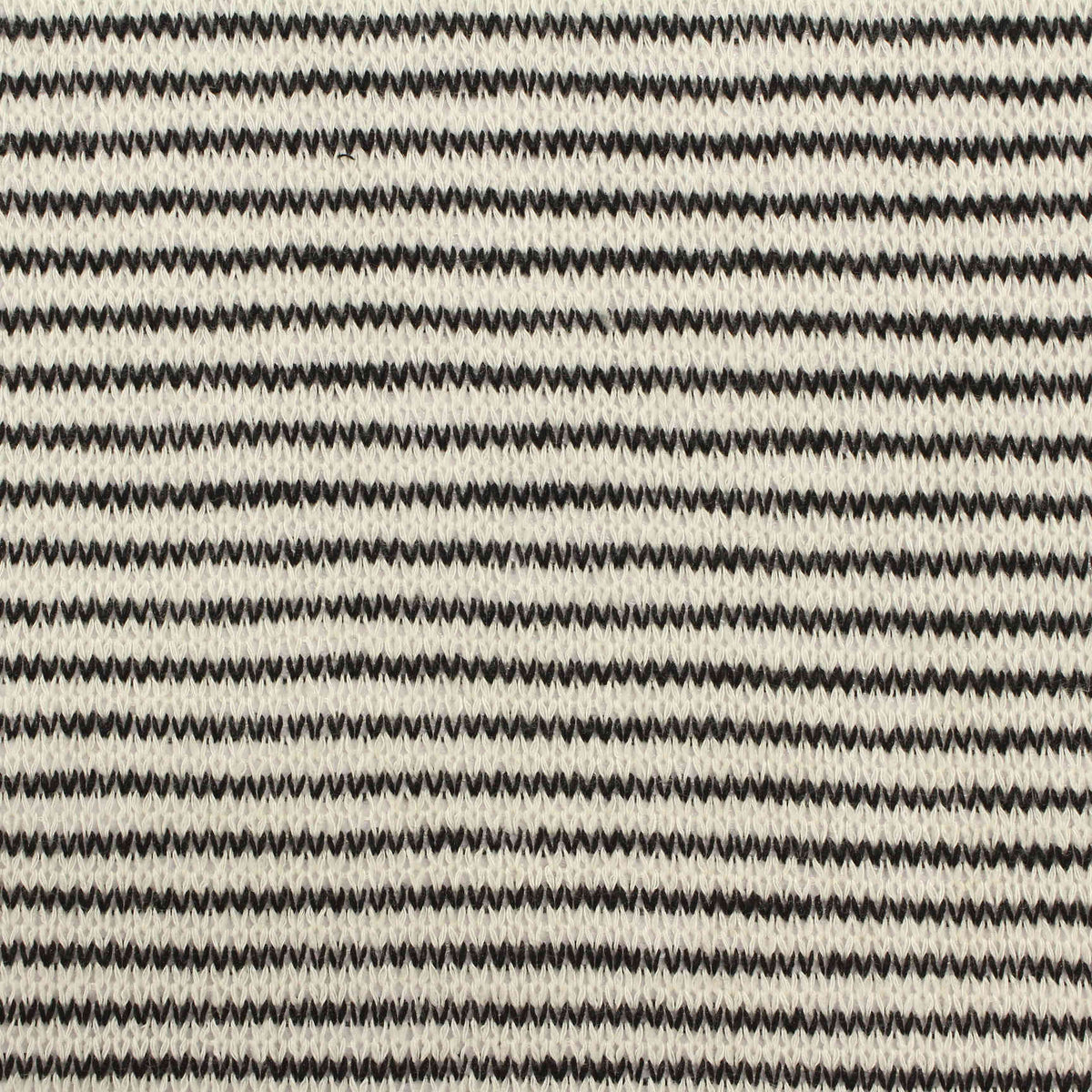 Black Horizontal-Stripe Chunky Knit, Poly-Viscose, 145 gsm