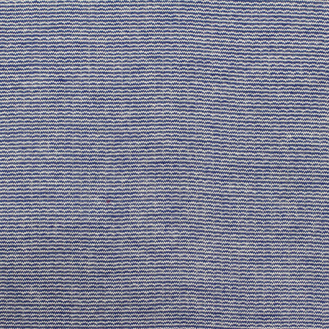 Blue Horizontal-Stripe Interlock Knit, Poly-Viscose