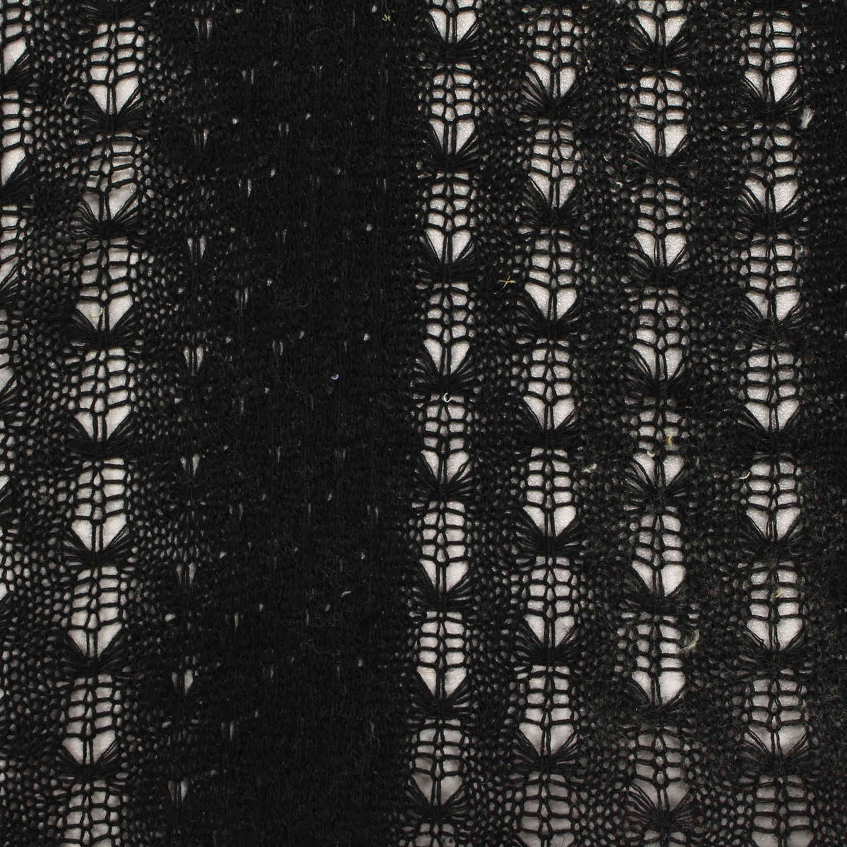Black Openwork Chunky Knit, Poly-Viscose, 174 gsm