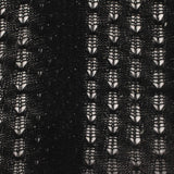 Black Openwork Chunky Knit, Poly-Viscose